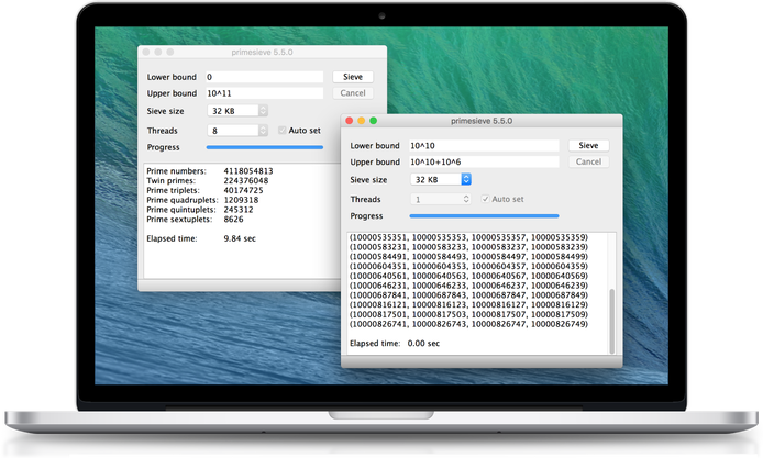 primesieve macOS GUI application
